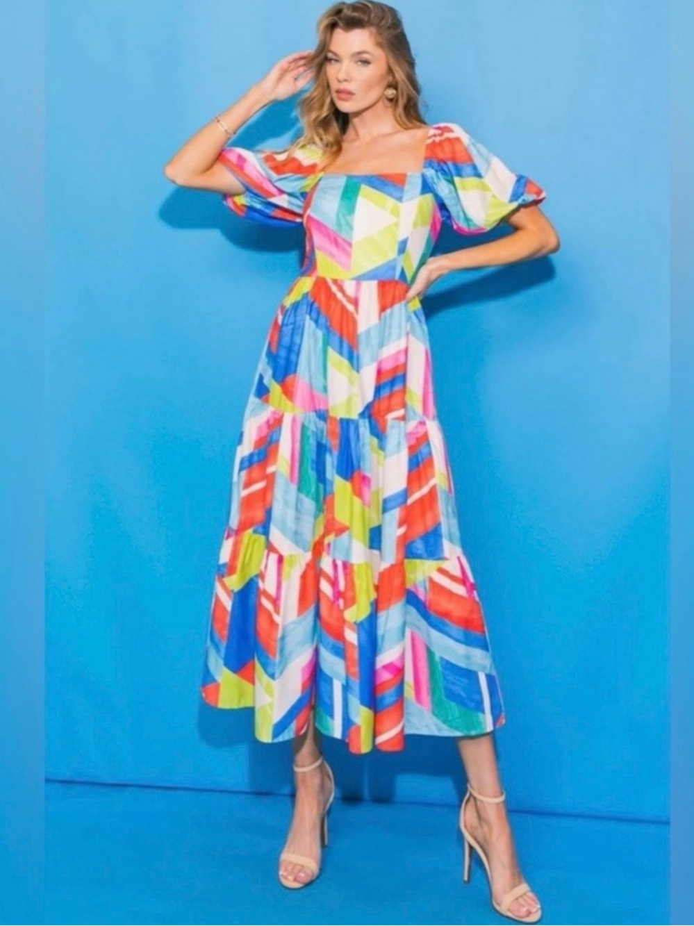 Flying Tomato Precious Moments/Full of Grace Dress with Puff Sleeves |Size S - Picture 14 of 15